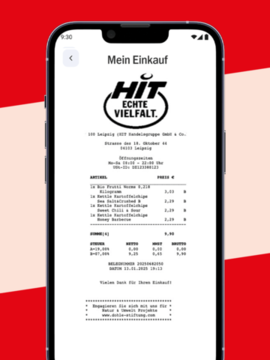 HIT App digitaler Kassenbon