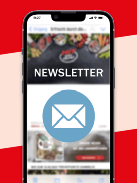 Smartphone mit Newsletter