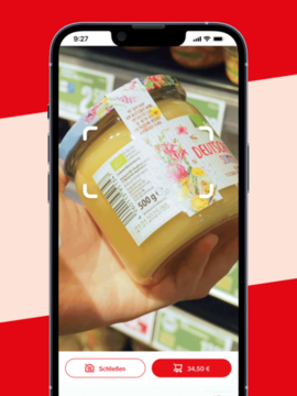 Smartphone mit Scan & Go 