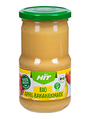 Verpackung Eigenmarke HIT Bio Apfel-Bananenmark