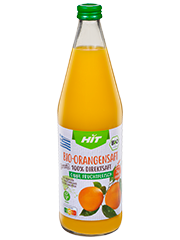 Verpackung Eigenmarke HIT Bio Orangensaft