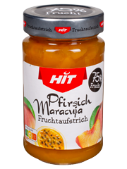 Verpackung HIT Fruchtaufstrich Pfirsich-Maracuja