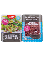 Verpackung HIT Rohschinkenwürfel light