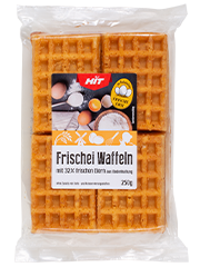 Verpackung HIT Frischei Waffeln